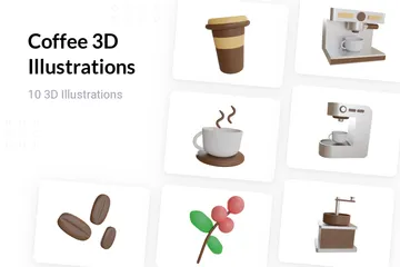 Kaffee 3D Illustration Pack