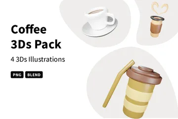 Kaffee 3D Icon Pack