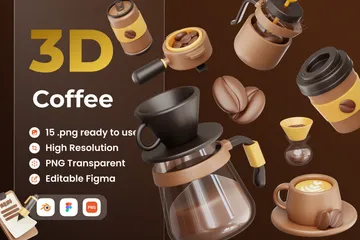 Kaffee 3D Icon Pack