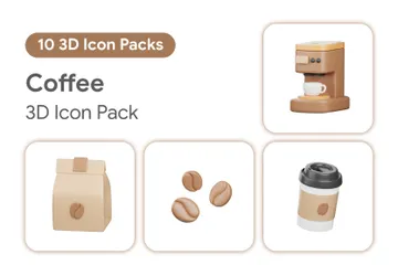 Kaffee 3D Icon Pack