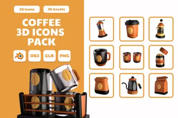 Kaffee 3D Icon Pack