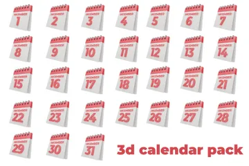 Kalender 3D Illustration Pack