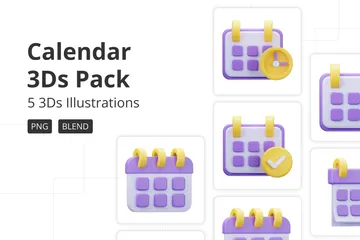 Kalender 3D Icon Pack