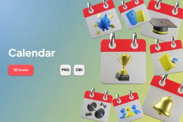 Kalender 3D Icon Pack