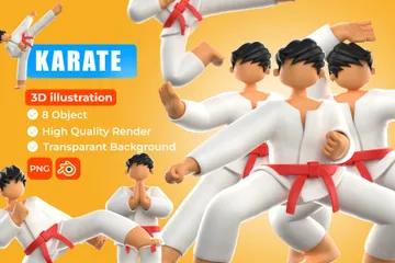 Karate 3D Illustration Pack