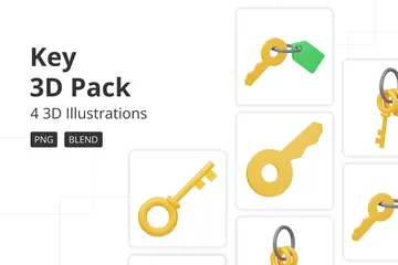 Key 3D Icon Pack