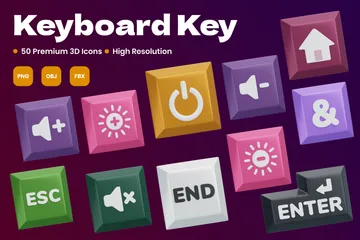 Keyboard Key 3D Icon Pack