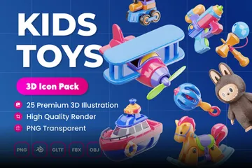 Kid Toys 3D Icon Pack