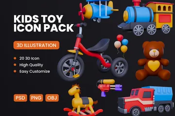 Kid Toys 3D Icon Pack