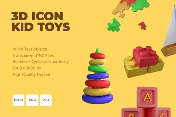 Kid Toys 3D Icon Pack