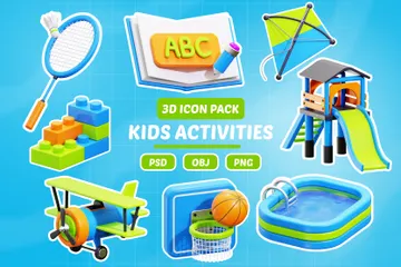 Kids Activities 3D Icon Pack