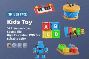 Kids Toy 3D Icon Pack