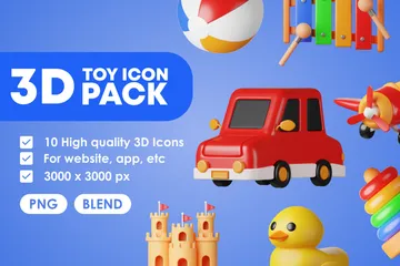 어린이 장난감 3D Icon 팩