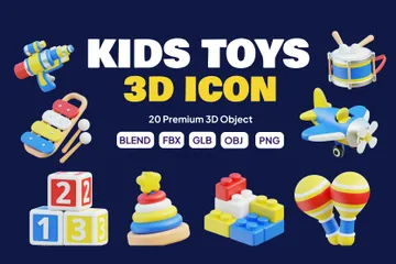 Kids Toys 3D Icon Pack