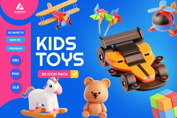 Kids Toys 3D Icon Pack