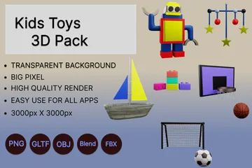 Kids Toys 3D Icon Pack