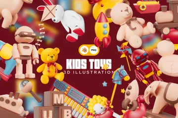 Kids Toys 3D Icon Pack