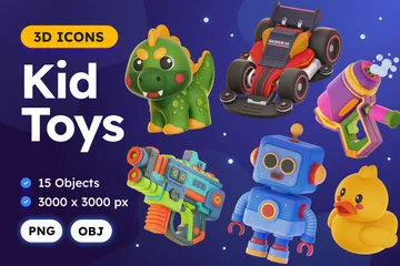 Kids Toys 3D Icon Pack