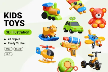 Kids Toys 3D Icon Pack