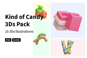 キャンディーの種類 3D Iconパック
