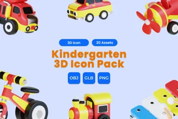 幼稚園 3D Iconパック