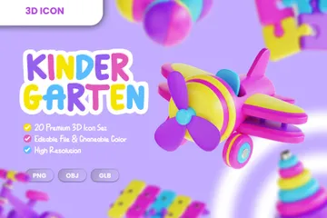 Kindergarten 3D Icon Pack