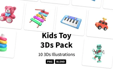 Kinderspielzeug 3D Icon Pack