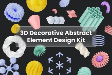 Kit de design de elementos decorativos Pacote de Icon 3D