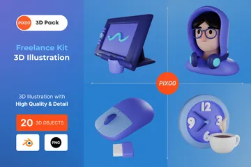 Kit indépendant Pack 3D Illustration