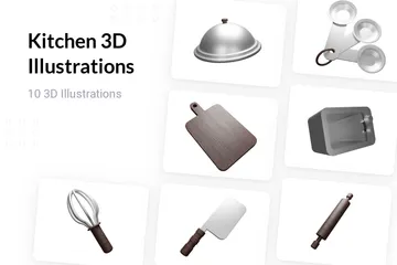 Kitchen 3D Illustration Pack