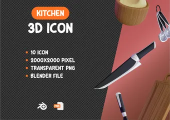 台所 3D Iconパック