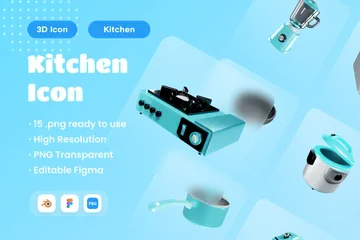 Kitchen 3D Icon Pack