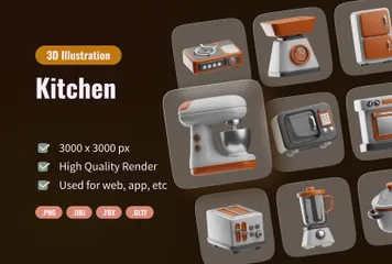 Kitchen 3D Icon Pack