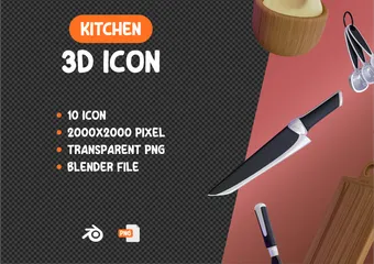 Kitchen 3D Icon Pack