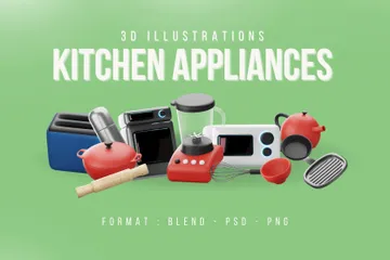 Kitchen Appliances 3D Icon Pack