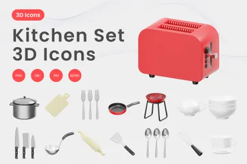 Kitchen Set 3D Illustration Pack