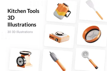Kitchen Tools 3D Illustration Pack