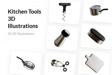 Kitchen Tools 3D Illustration Pack