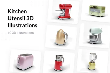 Kitchen Utensil 3D Illustration Pack