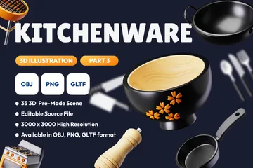 Kitchenware 3D Icon Pack