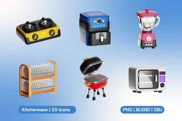 Kitchenware 3D Icon Pack