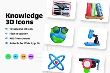 Knowledge 3D Icon Pack