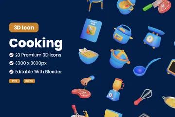 Kochen 3D Icon Pack