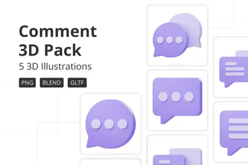 Kommentar 3D Icon Pack