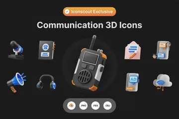 Kommunikation 3D Icon Pack