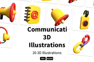 Kommunikation 3D Icon Pack