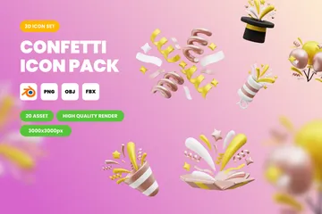 Konfetti 3D Icon Pack