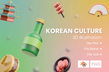 韓国文化 3D Iconパック