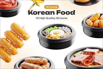 韓国料理 3D Iconパック