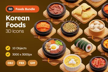 Korean Foods 3D Icon Pack